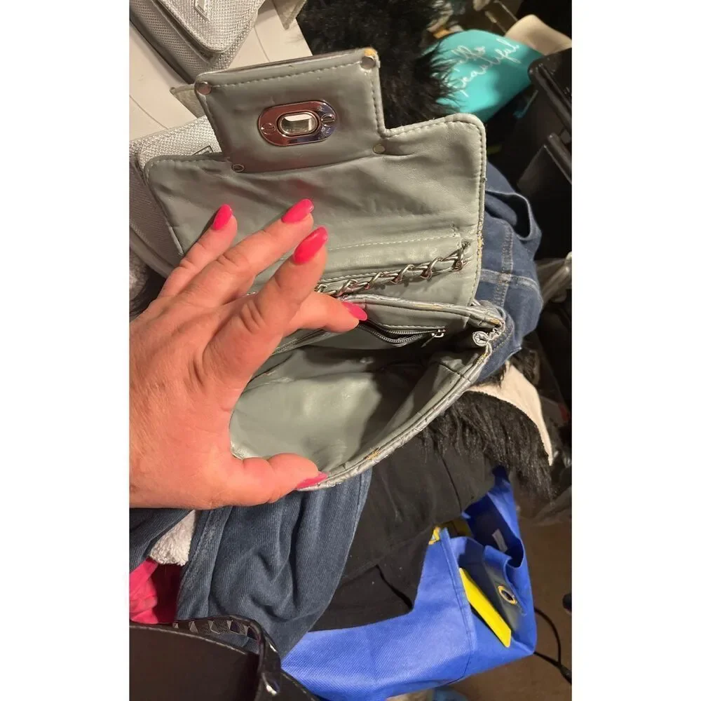 Vintage HTF/rare VS PINK Crossbody Bag y2k mini logo grey